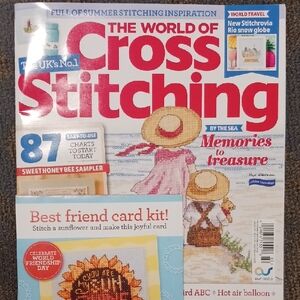 World of Cross Stitching Magazine #360 With Best Friend Sunflower Card Kit